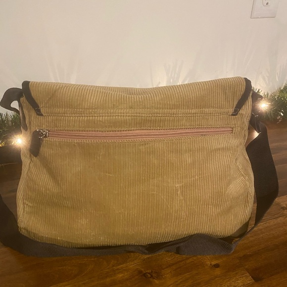 Vintage Old Navy Corduroy Messenger Tan and Brown Messenger Bag - Picture 3 of 7